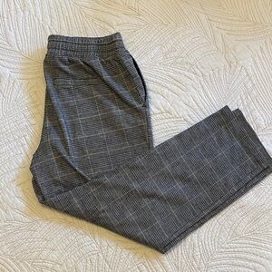 a new day Women's Black Plaid Ankle Pants